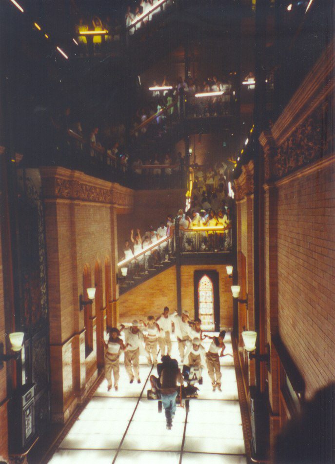 A long Hall Shot from above
