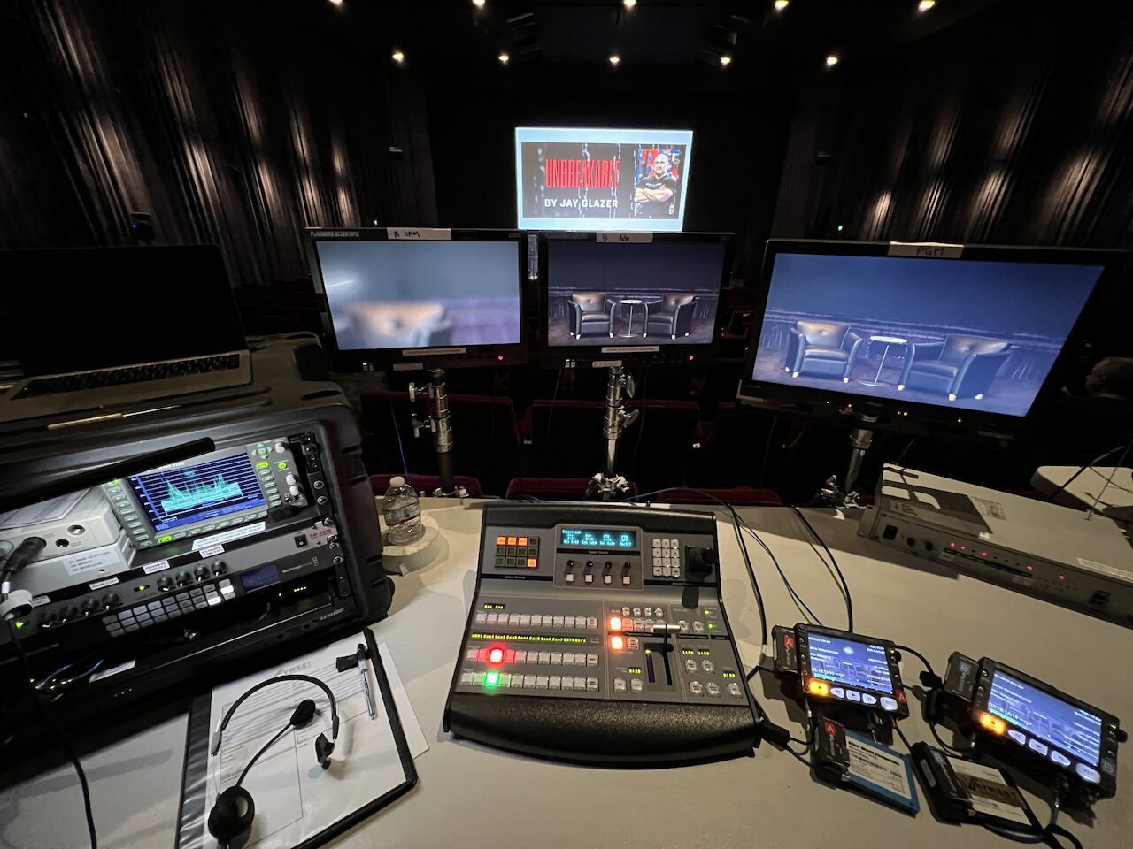 camera control room.
